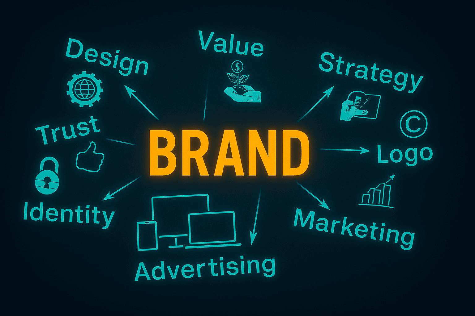 Brand identity system illustration
