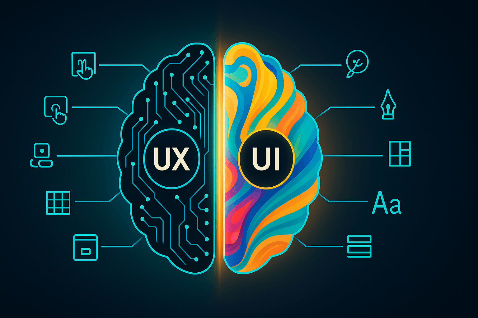 UI and UX concept artwork