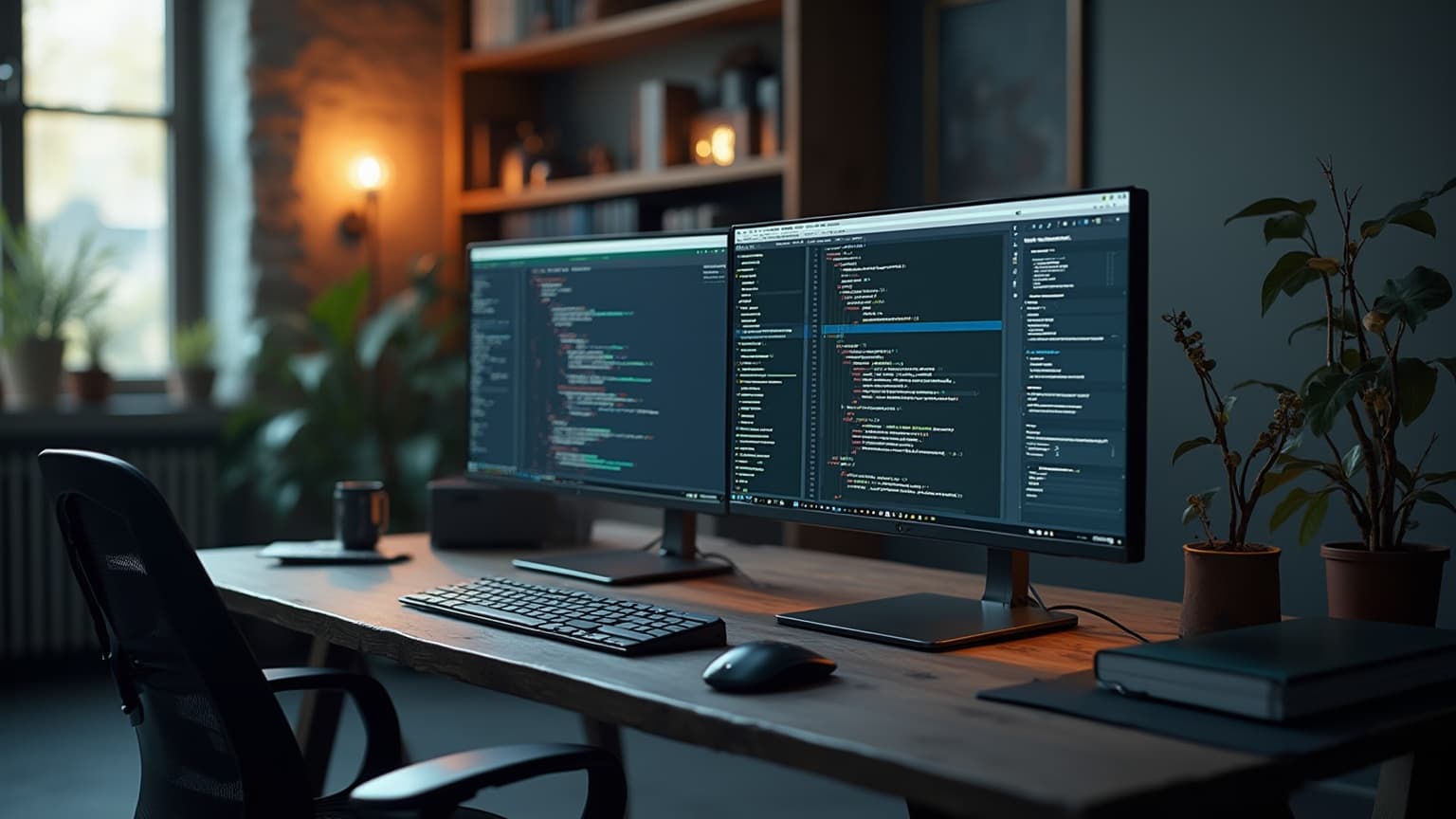 Modern web design workspace