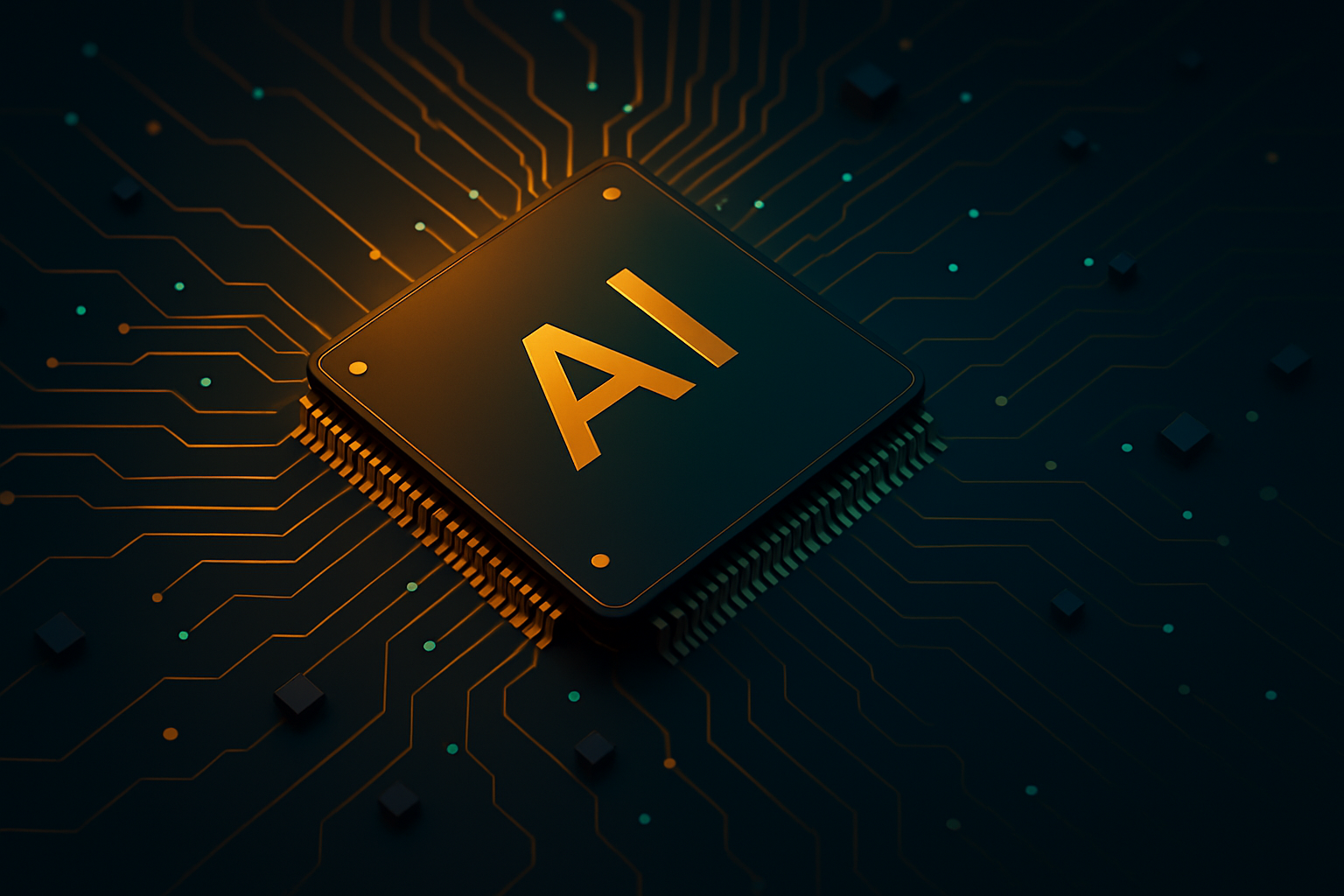 AI microchip illustration