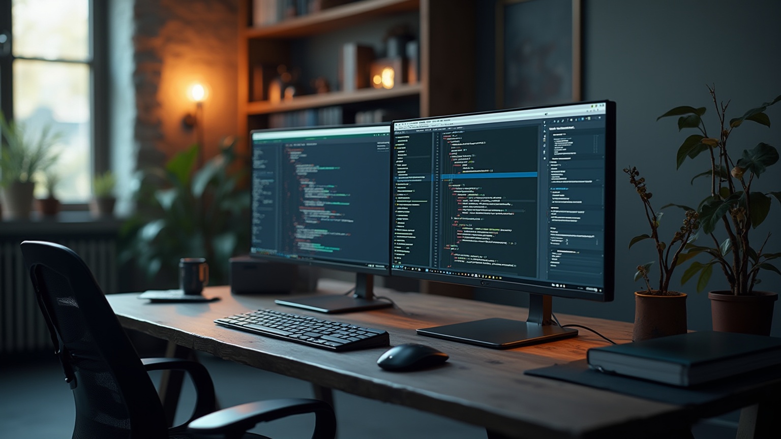 Modern web design workspace